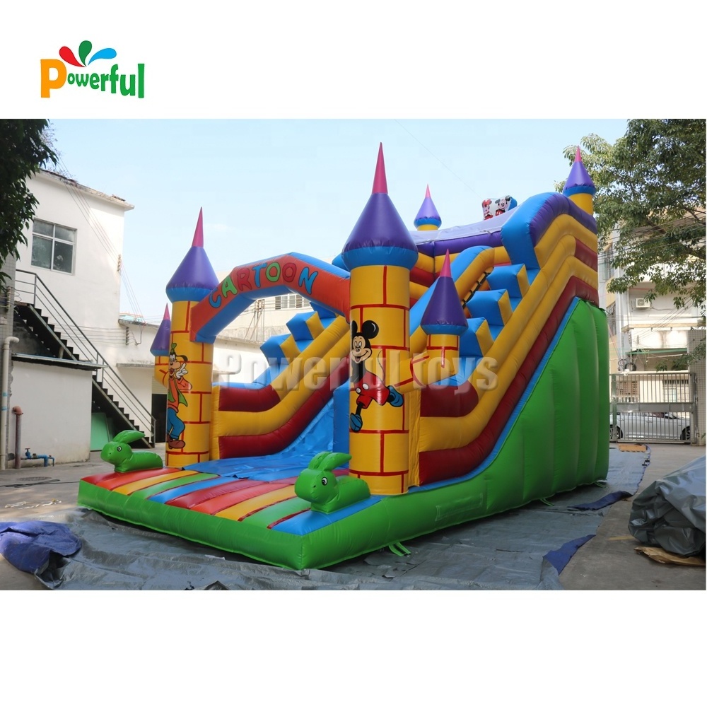 Outdoor playground inflatable bounce water slide for kids