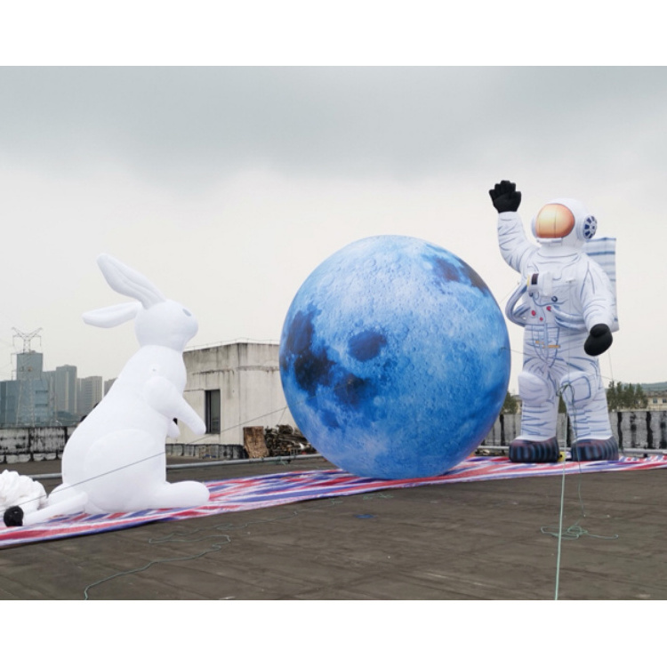 Inflatable astronaut air model luminous moons nine planets closed-air scenic spot decoration large cartoon astronaut