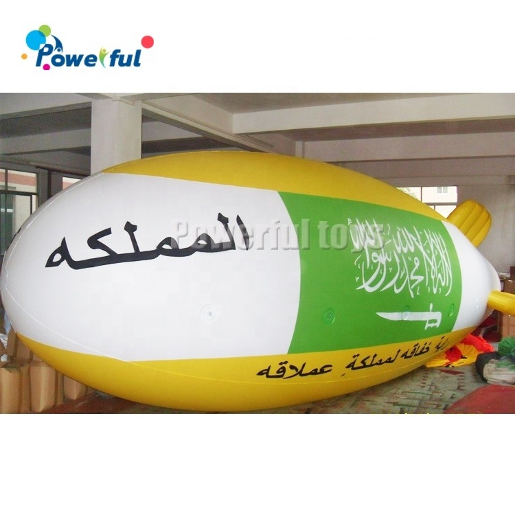 0.18mm PVC Advertising blimp helium inflatable helium airship balloon