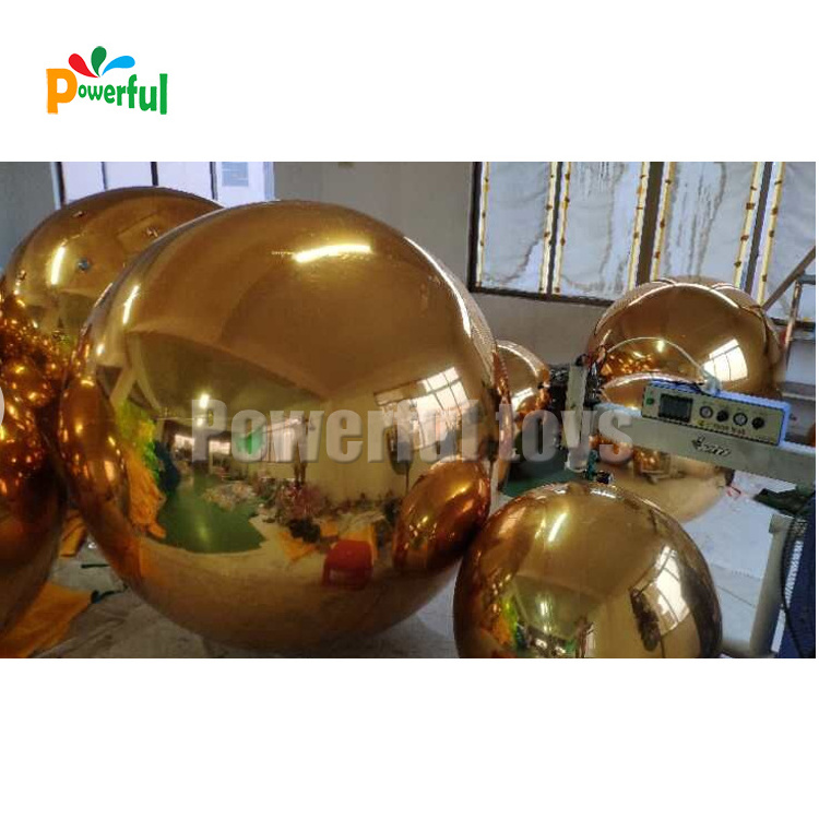 gold inflatable  advertising decorations mirror ball earth planet balloon balls for Christmas