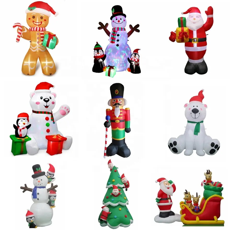 New Year Santa Claus Inflatable Christmas Inflables Navidad Christmas Inflatables