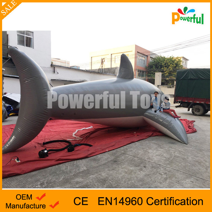 Movie props lifelike inflatable Shark dark grey inflatable Whale fish balloon