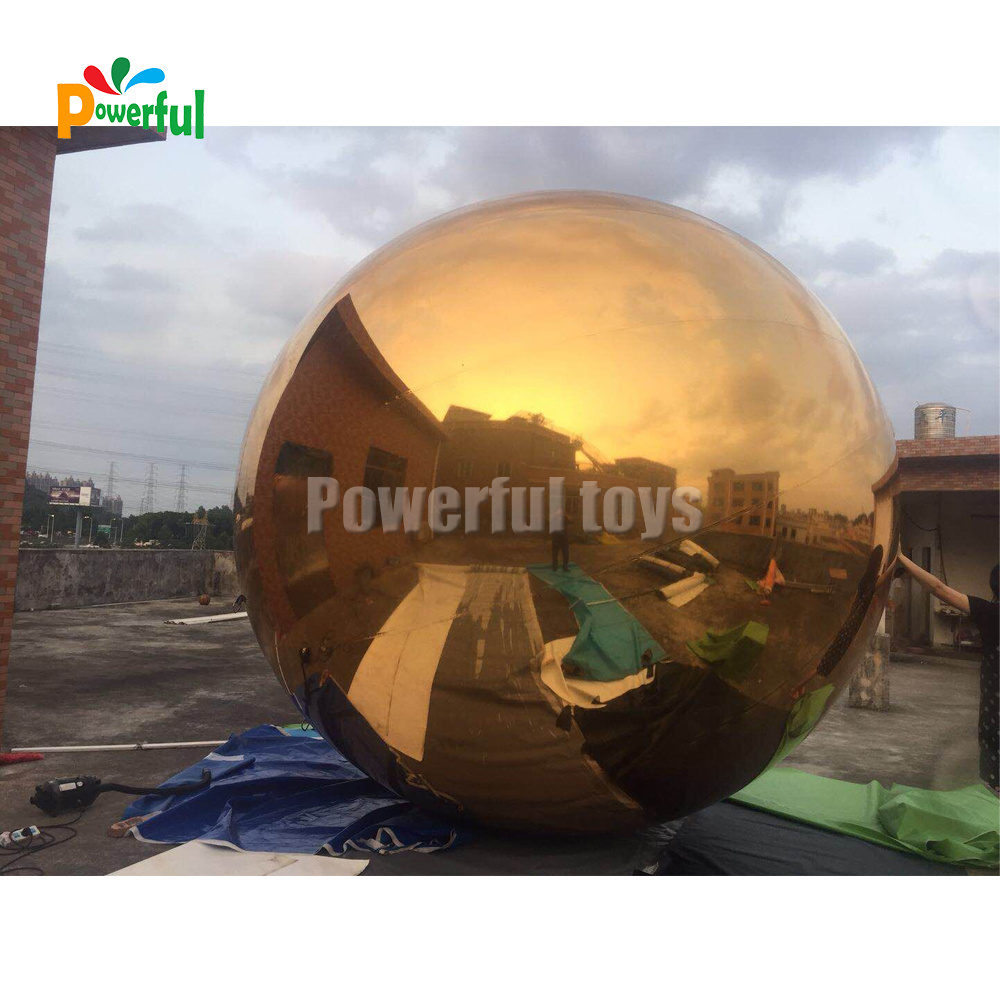 gold inflatable  advertising decorations mirror ball earth planet balloon balls for Christmas