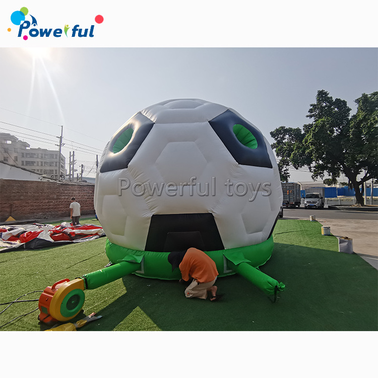 Custom big Inflatable Football Soccer Bouncy Jumping Castle With Slide Combo Soccer Jumper Bounce House