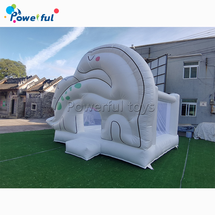 Cartoon Dinosaur Wedding white bounce house slide white castle bounce house with ball pit for toddles