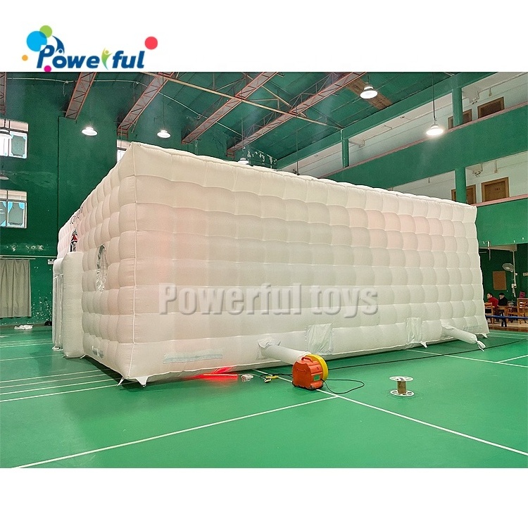 Party rental LED lighting cube tent outdoor party wedding tent inflatable night club tent