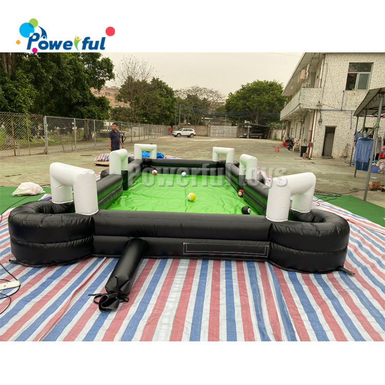 Human kick inflatable snooker table football pool