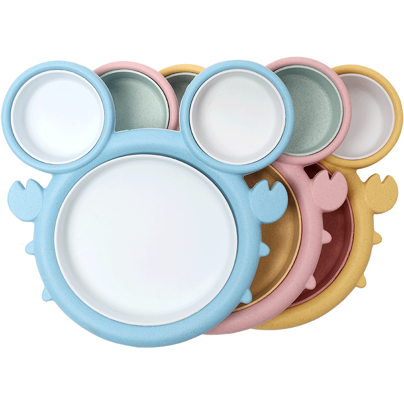 Creative Baby Food Bamboo Fiber Plate Children Cartoon Tableware For Infant Toddler Kids