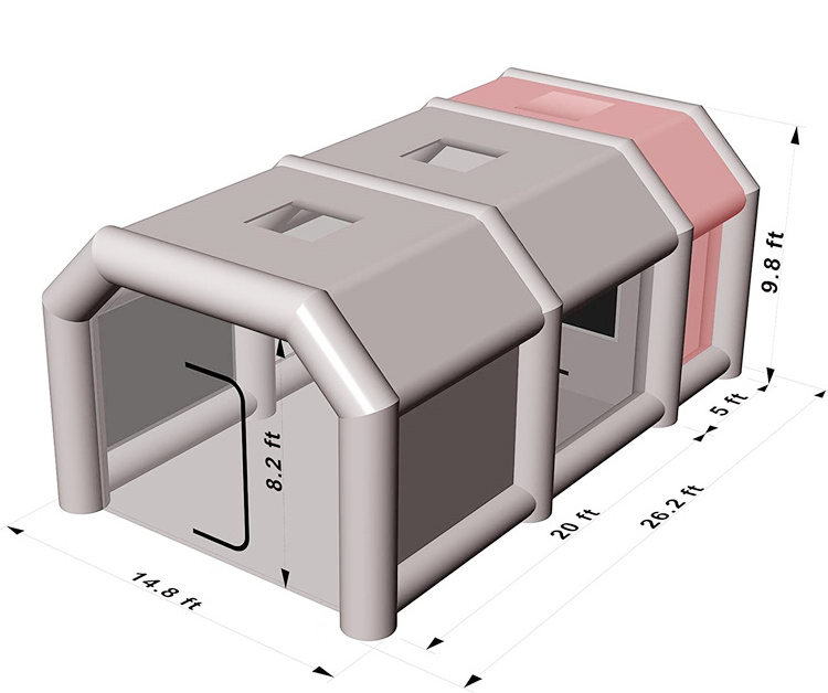 Good factory 2022 Mobile inflatabels painting booth cheap Oxford inflatabels car spray workshop Inflatable spray paint tent