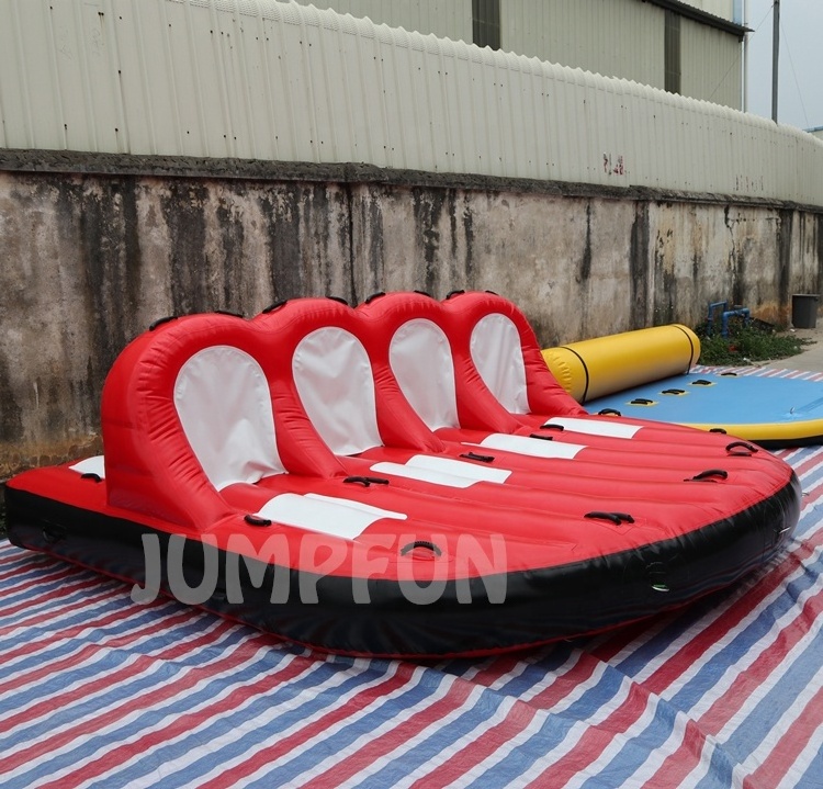 8 passenger inflatable water towable boat commercial rental Adults inflatable Water Ski Sofa large Aqua towable disco boats