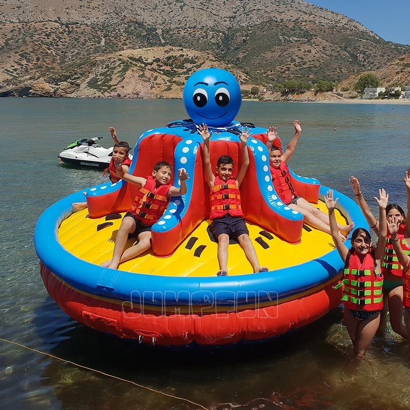 6 to 12 persons Inflatable Octopus Twister DISCO boat 4.5m and 5m inflatable galaxy twister water towable boat