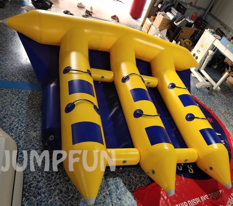 New Sale 2022 Adults water towable inflate fly boat 6 persons Commercial Floating Fly Fish towable water tube China best quality 2023 sale