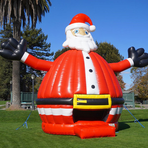 Santa Claus Inflatable Bouncer hot sale Inflatable Christmas Bounce House for rental Giant Santa Castle