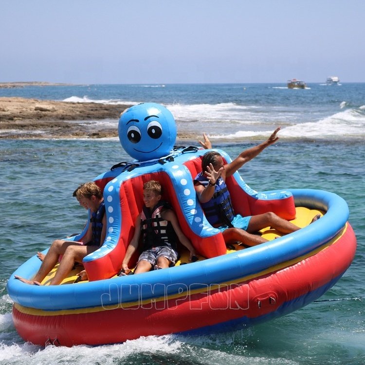 6 to 12 persons Inflatable Octopus Twister DISCO boat 4.5m and 5m inflatable galaxy twister water towable boat