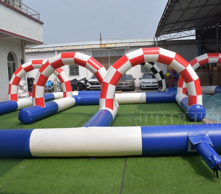 35ft x 35ft Go karts Inflatable Race Track children bumper car inflatable field Go Karting Racing Track