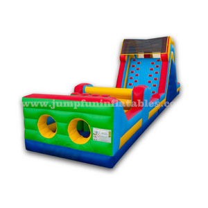 Hot Quality 50feet Human obstacle course inflates jumping amusement park with big inflates slide