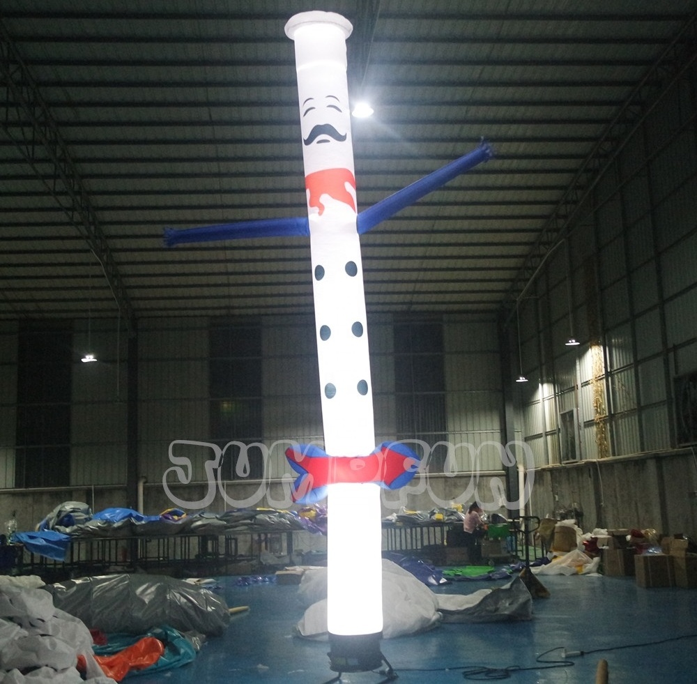 6m tall Lighting inflatable dancer customize restaurant air dancer with LED blower