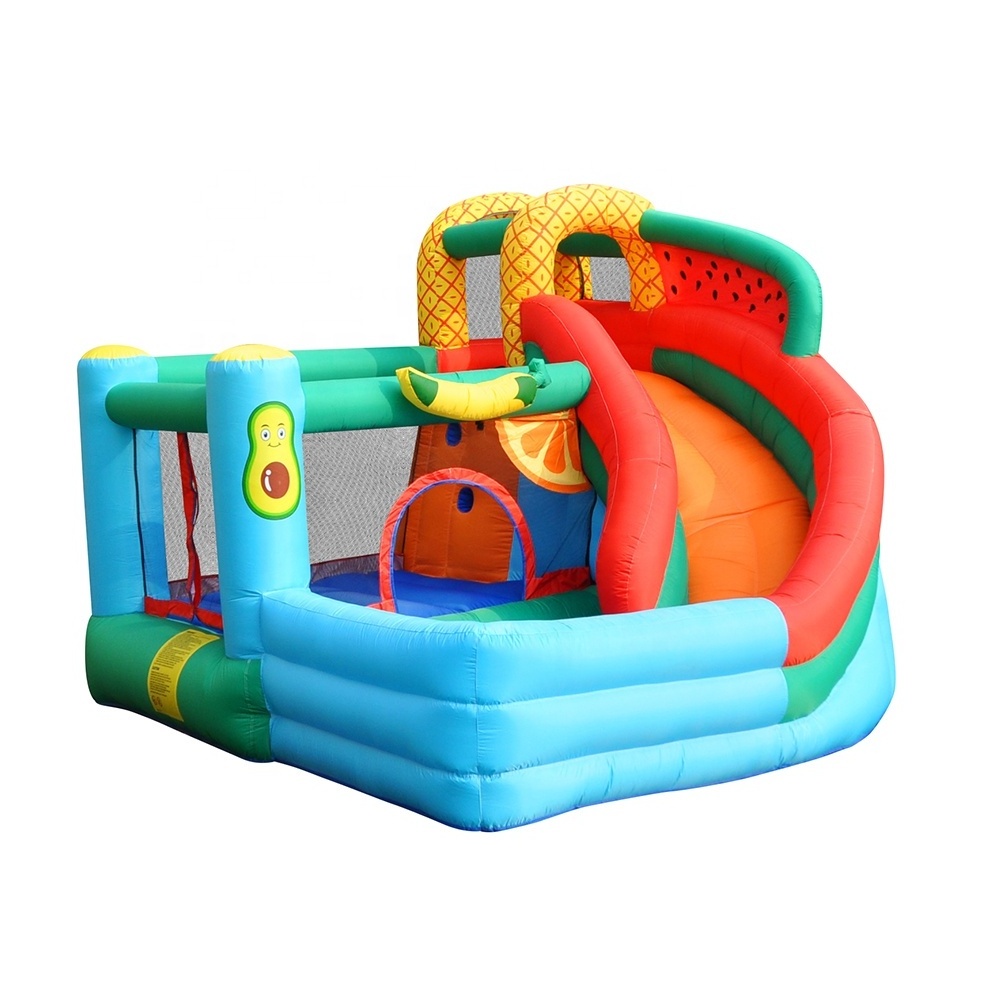 Double-layer inflatable combination jumping toy ocean ball pool fruit theme children's rock climbing slide