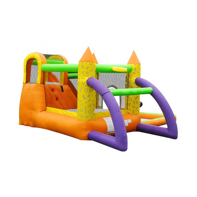 Inflatable diving slide pool water park with water splash function rock climbing wall large pool long water slide