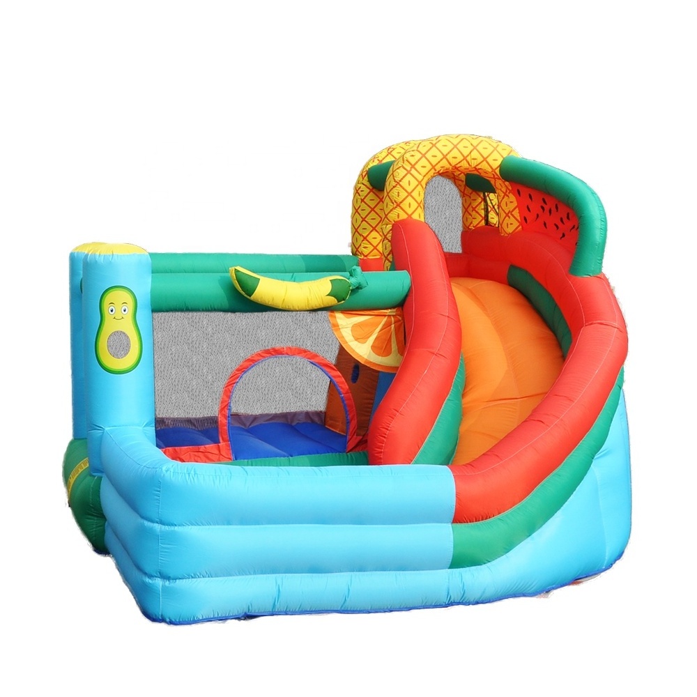 Double-layer inflatable combination jumping toy ocean ball pool fruit theme children's rock climbing slide