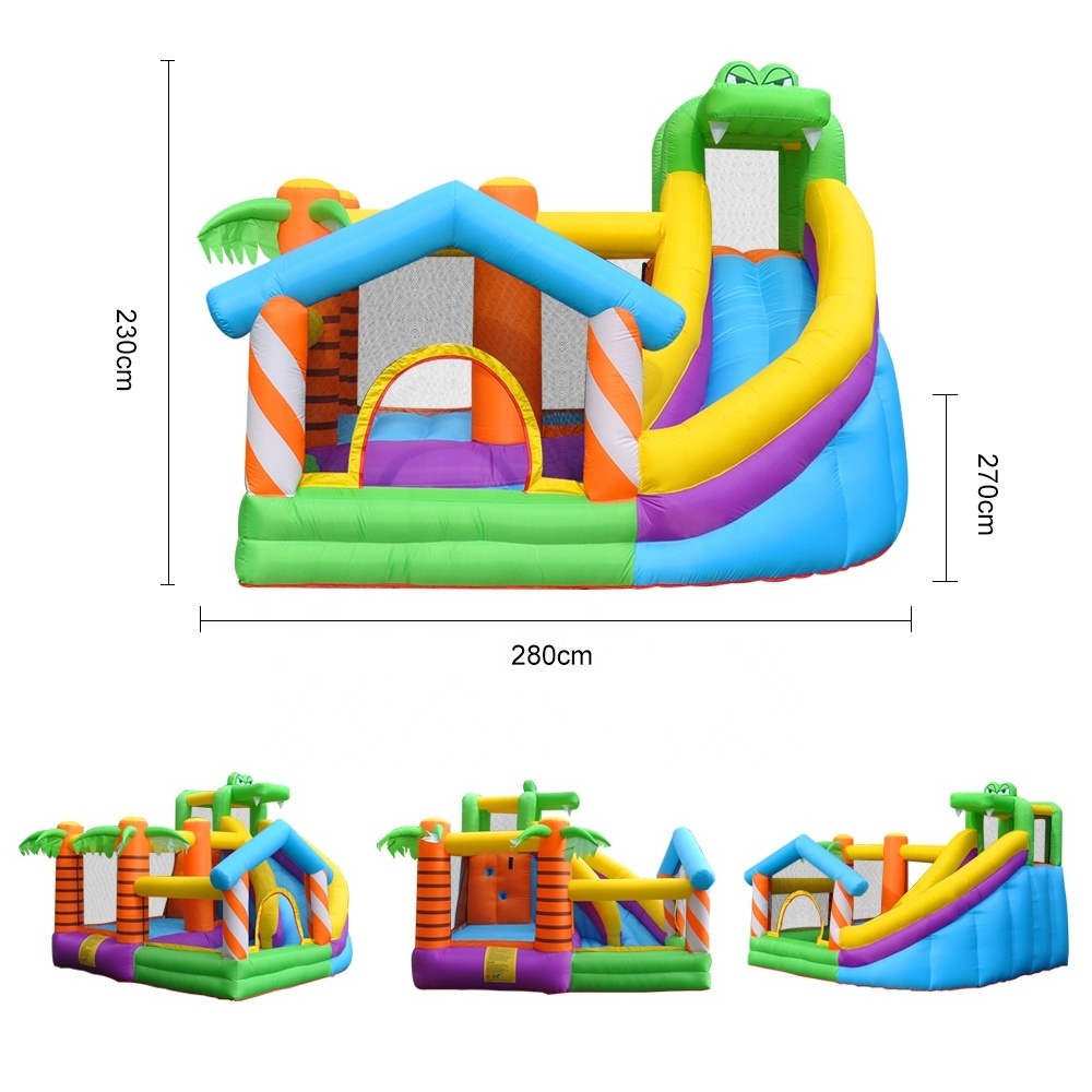 Crocodile Inflatable Slide Soft Trampoline Dinosaur Bouncy Castle Rock Climbing Amusement Park Park Jbouncy castle inflatable