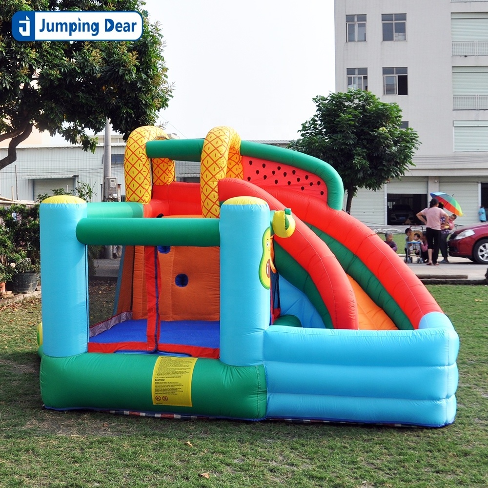 Double-layer inflatable combination jumping toy ocean ball pool fruit theme children's rock climbing slide