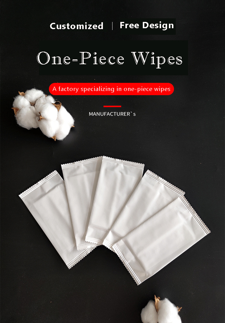 Custom Private Label Wet Wipes Single Pack Mini Hand Wipes Disposable Extractable Wet Wipes for Restaurant