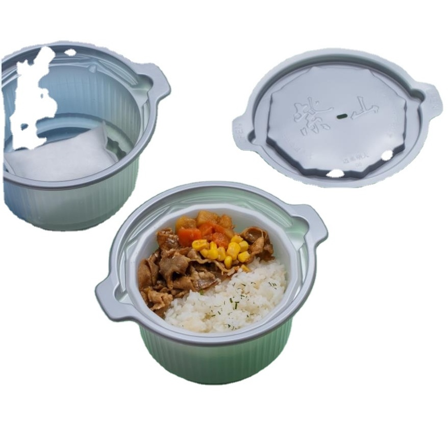 Popular Portable Disposable Plastic Food Takeaway Boxes Self Heating Hot Pot Container For Food Packing