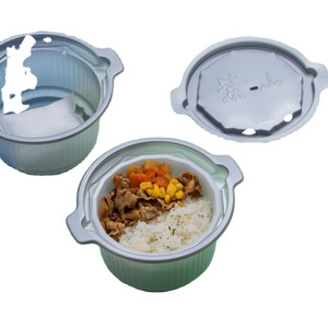 Popular Portable Disposable Plastic Food Takeaway Boxes Self Heating Hot Pot Container For Food Packing