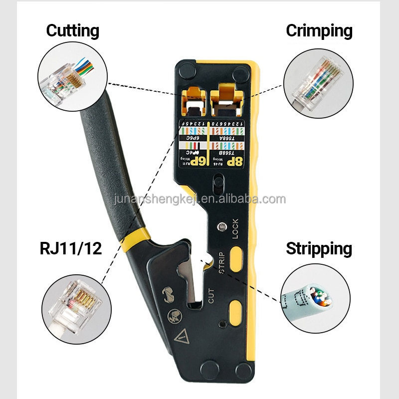 8p/6p Cat3 Cat5e Cat6 Rj45 Network Cable Crimping Tool Rj45 Crimping Hand Tools