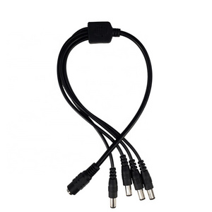 hot sale 1 To 4 Way DC Power Splitter Cable 1 Female To 4 Male 5.5 x 2.1mm Jack Connectors Power Adapter Splitter Wire For CCTV