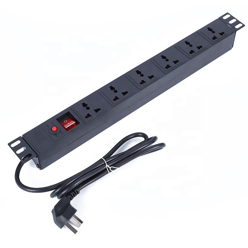 19inch 6 way 10A PDU Socket EU pdu power distribution unit rack cabinet