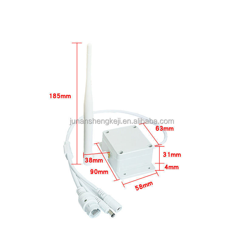 1 to 1 Long Distance 1KM Wireless WIFI transmission sender AP Receiver Plug and play wire IP PTZ IP Camera Ethernet KIT