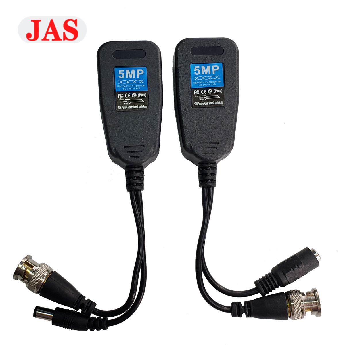 Hot sale RJ45 to BNC Transceiver Video Balun with DC Power Connector for HD-CVI/TVI/AHD Passive Video Balun