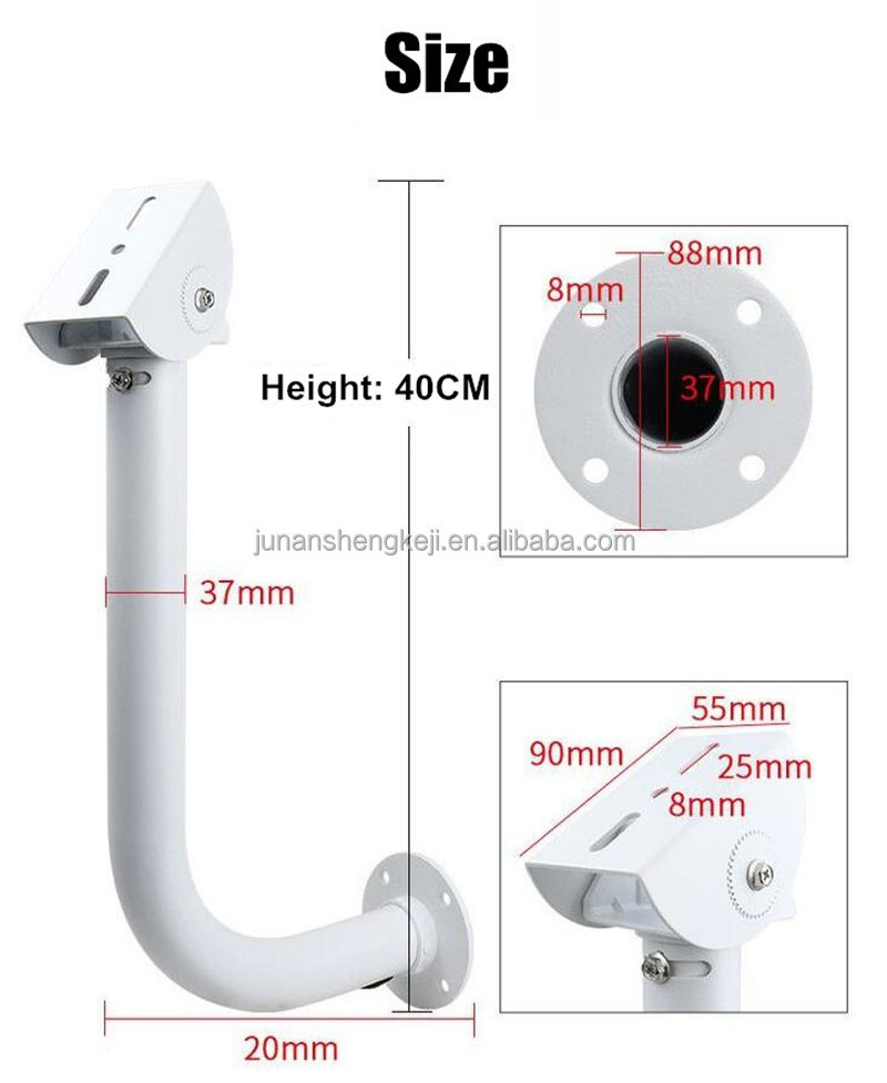 universal CCTV wall mounted surveillance camera L-shaped bracket aluminum alloy camera monitoring camera bracket