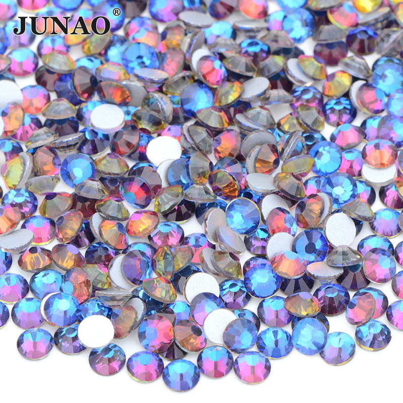 Wholesale ss6 ss8 ss10 ss12 ss16 ss20 ss30 Non Hotfix Strass Clear Nail Art Crystal Stones Flatback Glass Crystal Rhinestones