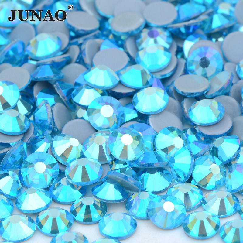 Wholesale 100 Gross 14400pcs Bulk Package SS6 SS8 SS16 SS20 Iron On Transfer Glass Crystal Stone Hot Fix AB Crystal Rhinestone