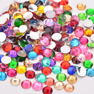 2 3 4 5 6mm Colorful Round Resin Rhinestone Applique Flatback Face Nail Art Decoration Crystal Stones Non Hotfix Strass