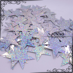 60mm Silver Gold Color Large Laser Star Sequins Sewing Flat Paillette For Clothes Christmas Decoration Crafts