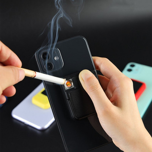 Multi function usb lighter mobile phone Bracket magnetic metal ring mobile phone holder usb charging lighter