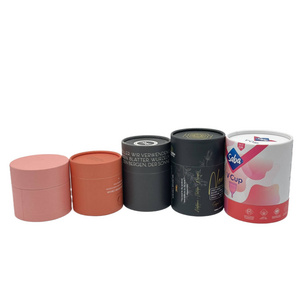 Biodegradable Food grade airtight round coffee tea powder packaging cardboard paper tube canister with sealing lid