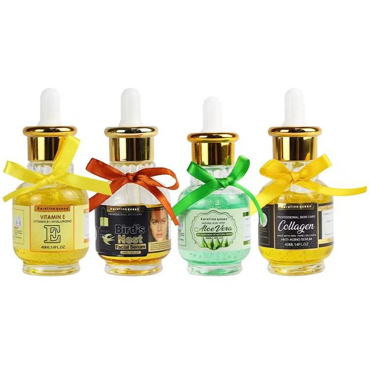 factory supply  OEM ODM 24K gold liquid pure perfume collagen/VC/VE/Aloe facial oil  anti aging facial serum