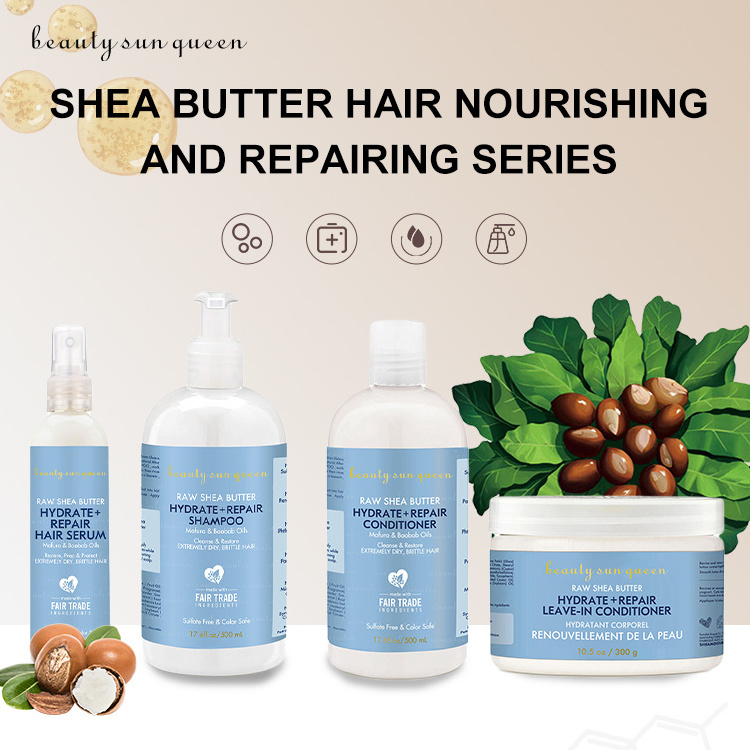 OEM Manufacturer Deep Cleansing Clarfying Shampoo Sulphate Free Raw Shea Butter Shampoo For Frizzy Hair