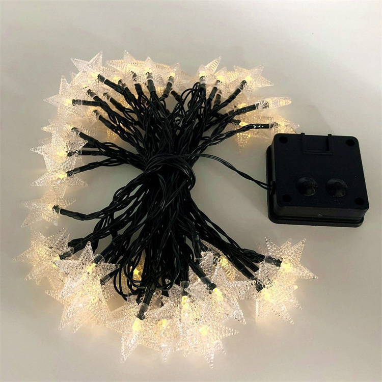 Fancy Brightness LED DC powered Copper Silver Wire Star Fairy String Light Warm White For Bedroom Home Christmas Decoration