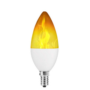 4 Mode LED Candelabra Flame Light Bulb 1.2 Watt Warm White Chandelier Flame Bulbs for Christmas Party Decorations