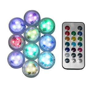 Battery Operated LED Color Changing LED Mini Submersible Led Lights Tea Light with RF Remote Control