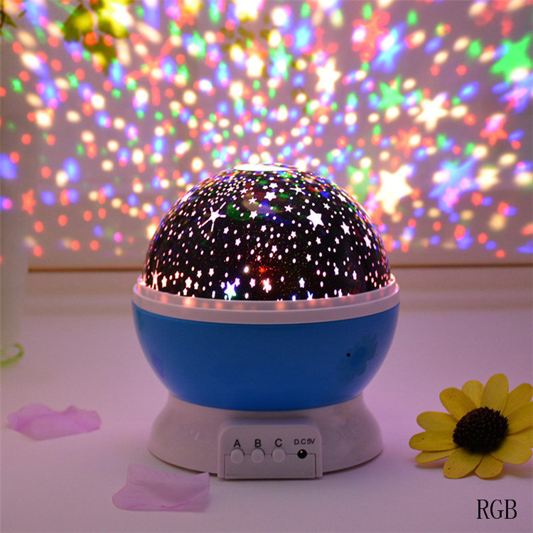 LED USB Projector 360 Degree Automatic Rotating Night Light Spin Romantic Led Starry Master Sleep