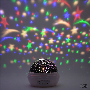 LED Night Lights 360 Degree Automatic Rotating Color Changing Night Light Projector Spin Starry Sky Star light