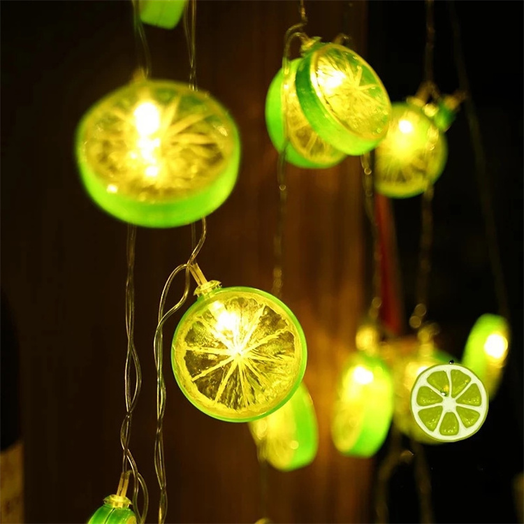 Home Garden Wedding Decoration Plastic Lemon String Lights Fresh Fairy Tale Light luces de cadena de hadas Xmas Atmosphere