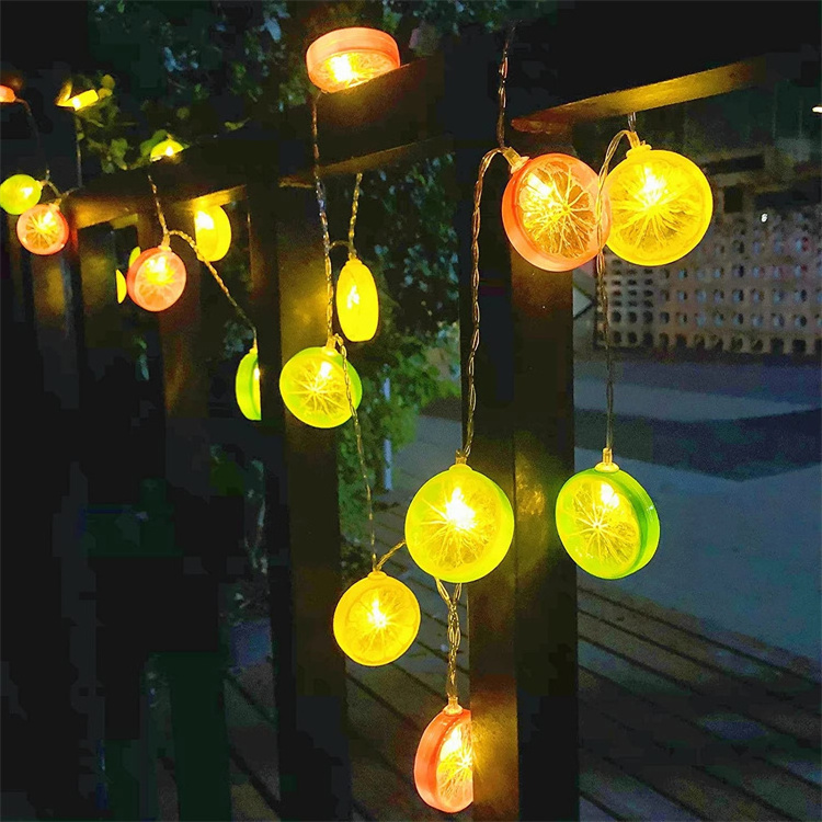 Hot Selling Fresh Fairy Tale Light 1.5m 3AA Battery Box Powered 10LEDs Lemon Shaped Warm White String Lamp Festival Display